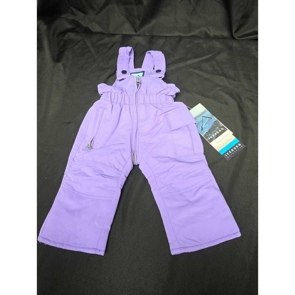 Iceburg Girls Lavender Snow Bibs Weather Tech Insulated Overalls 6M WM5-310I-YB